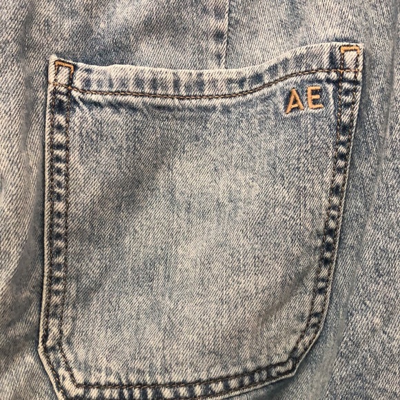 American Eagle jeans Women's size 0 Regular 1977 cargo denim jean elastic cuffs - Picture 11 of 15